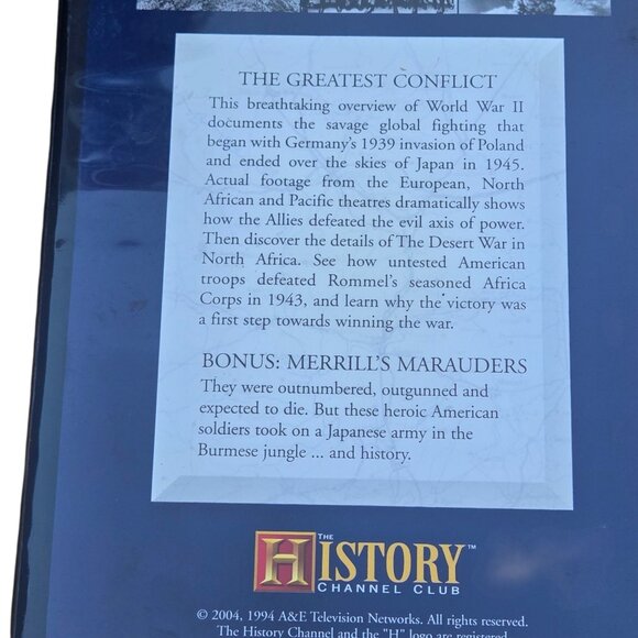 World War II DVD The Greatest Conflict History Channel Club WW2 WWII Movie 2003 - Picture 5 of 6